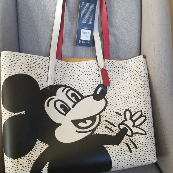 Coach Disney Mickey Keith Haring Large Tote - Picture 2 of 5
